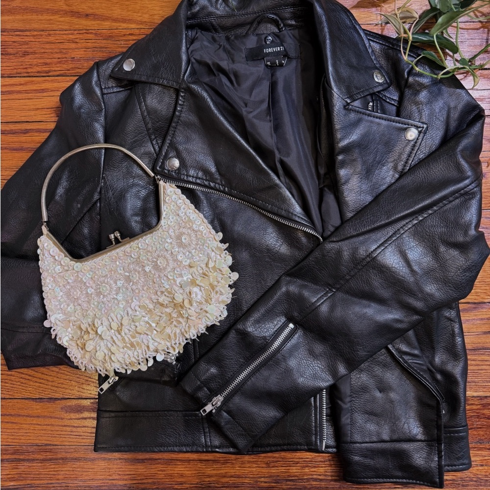 faux leather jacket
